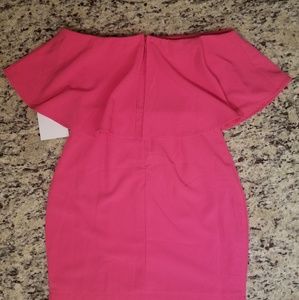 catalina ruffle tube mini dress